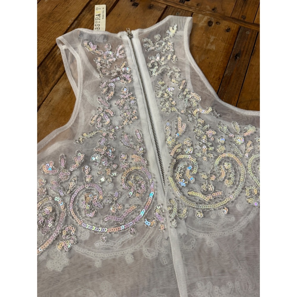Mesh Sequin Tunic Top Women's L Fairycore Whimsigoth Ethereal Festival Y2K - Picture 8 of 10